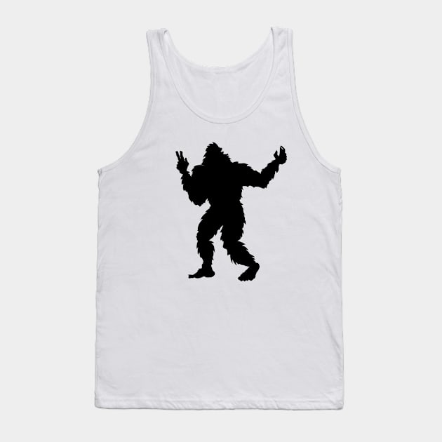 Bigfoot Take Selfies Tank Top by Tesszero